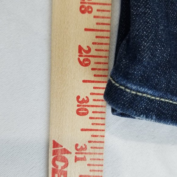 Hudson Crop Muse Skinny Jeans Size 26 w/ 5" Cuff Low Rise Stretch Blue Made USA - Picture 12 of 13